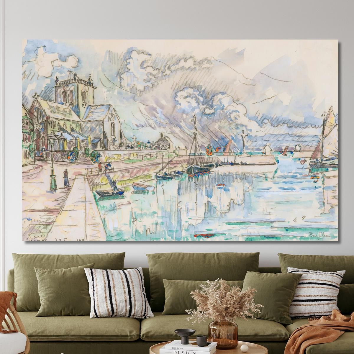 Barfleur Le Port Paul Signac psn9 canvas print 