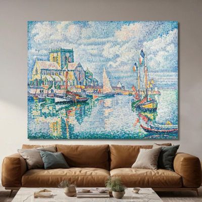 Barfleur Paul Signac psn10 canvas print 