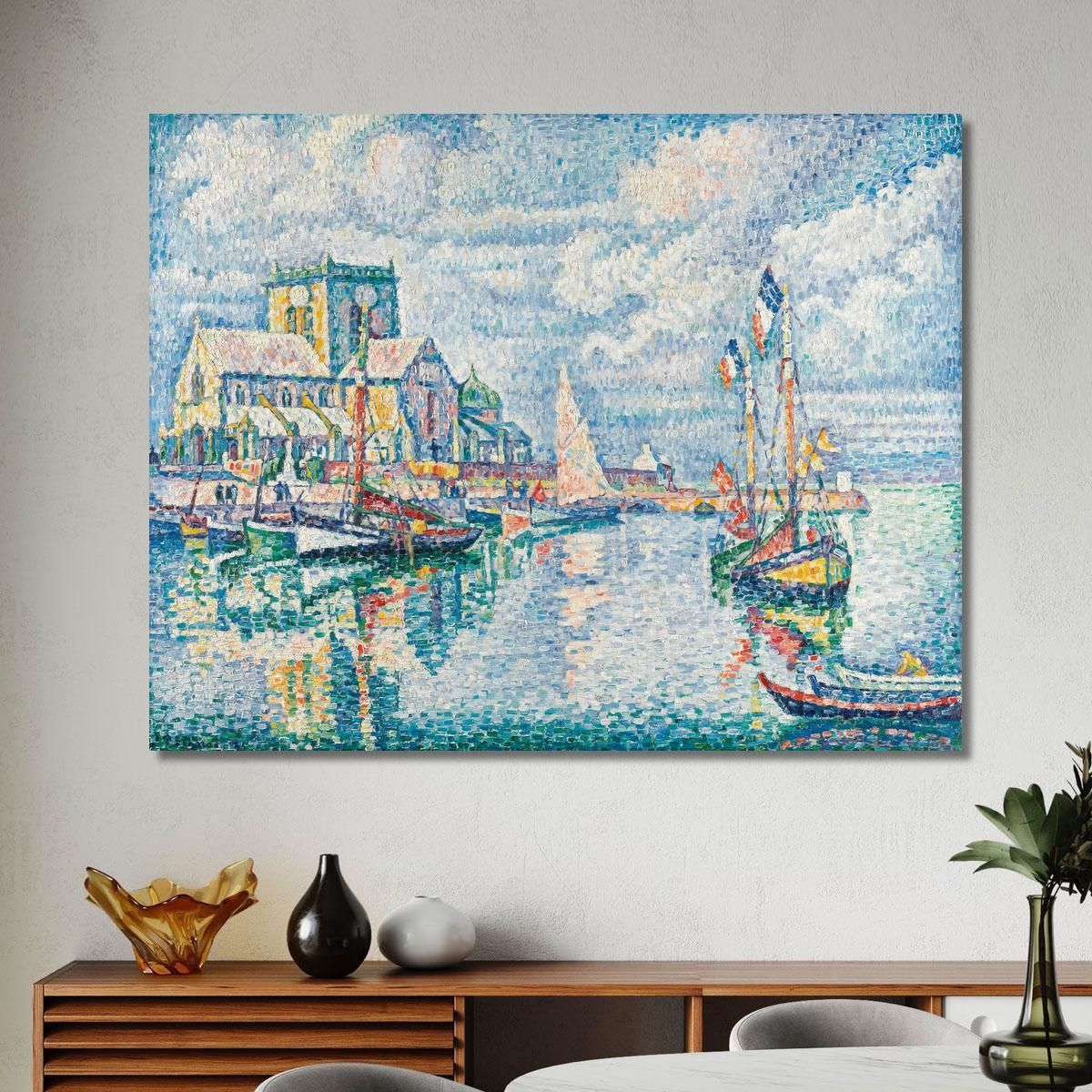 Barfleur Paul Signac psn10 canvas print 
