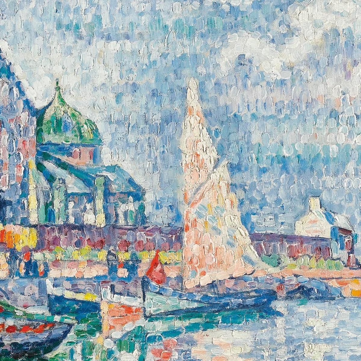 Barfleur Paul Signac psn10 canvas print