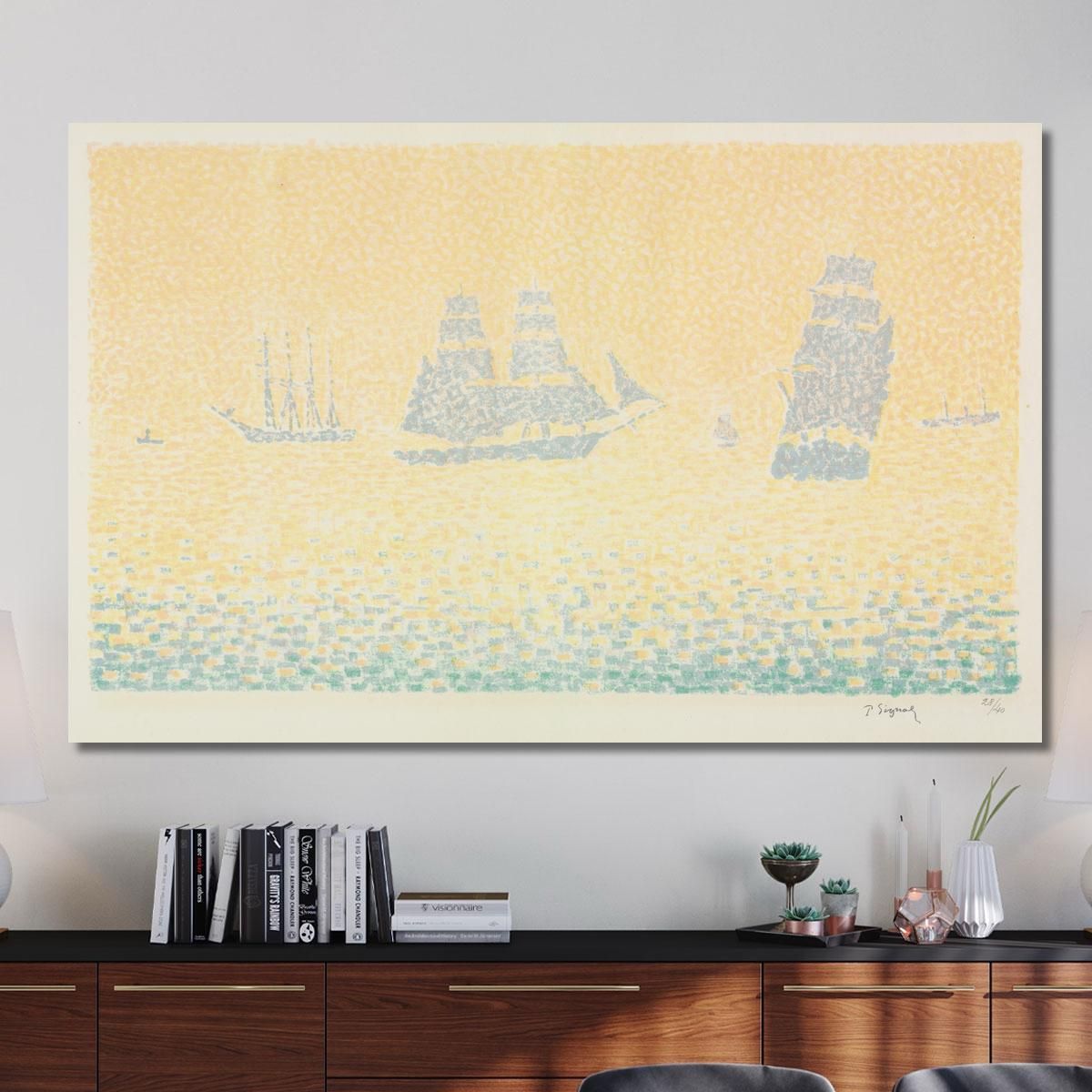 Boats Paul Signac psn14 canvas print 