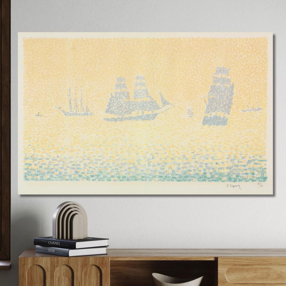 Boats Paul Signac psn14 canvas print 