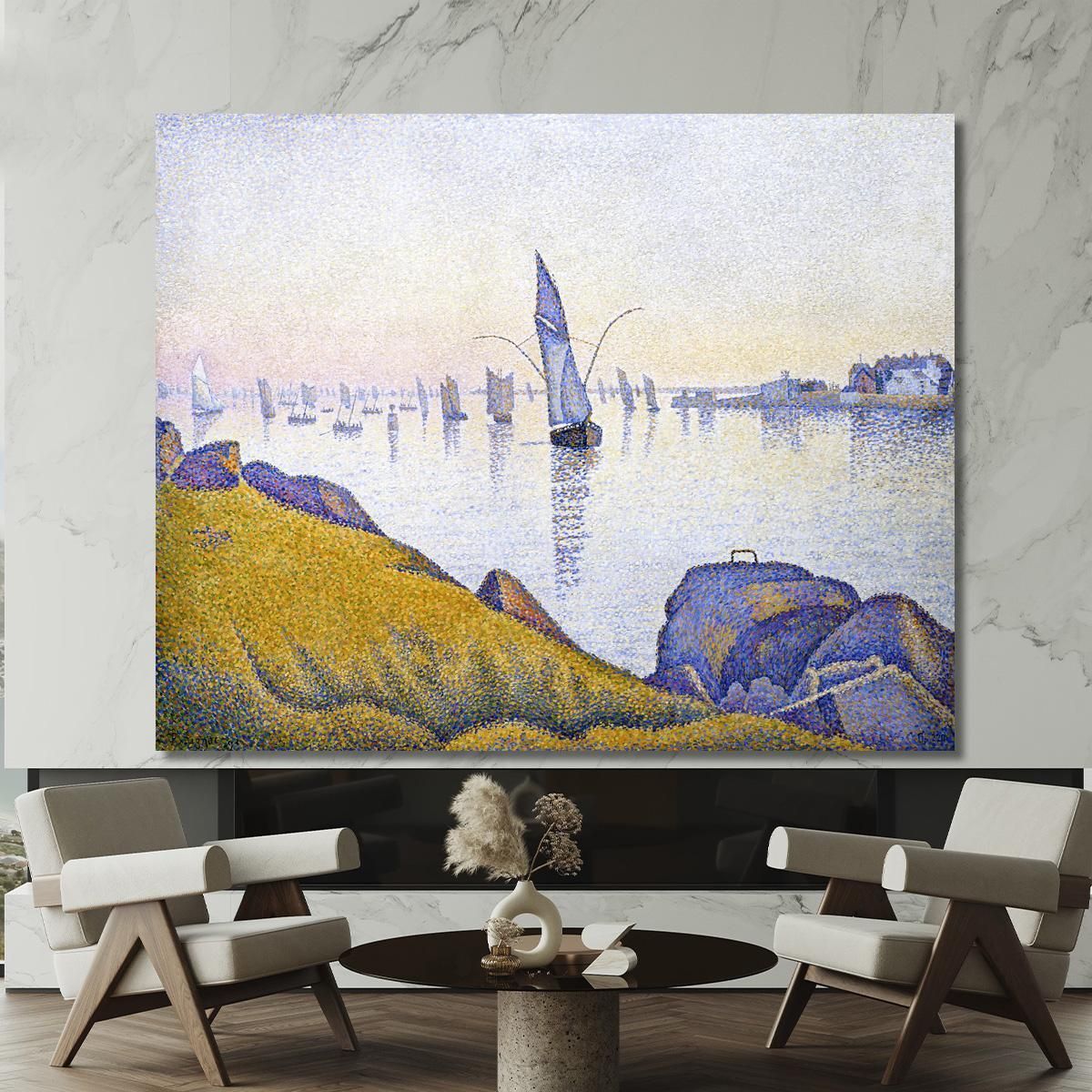 Evening Calm Concarneau Opus 220 Allegro Maestoso Paul Signac psn29 canvas print 