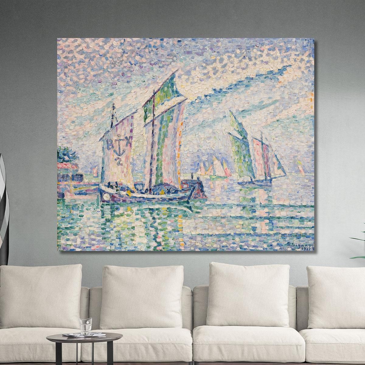 The Rochelle Channel Paul Signac psn45 canvas print 