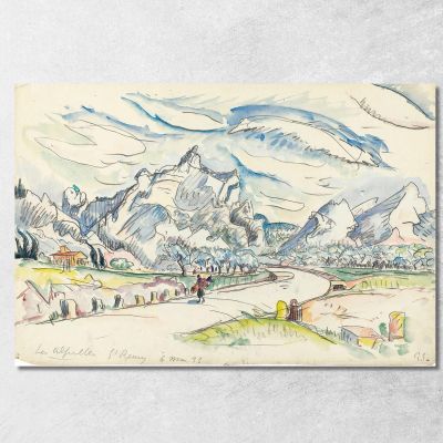 The Alpilles View From Saint-Rémy-De-Provence Paul Signac psn53 canvas print 