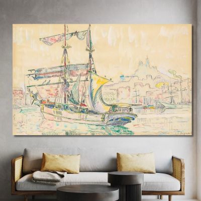 Marseilles. Sailing Ship Paul Signac psn62 canvas print 