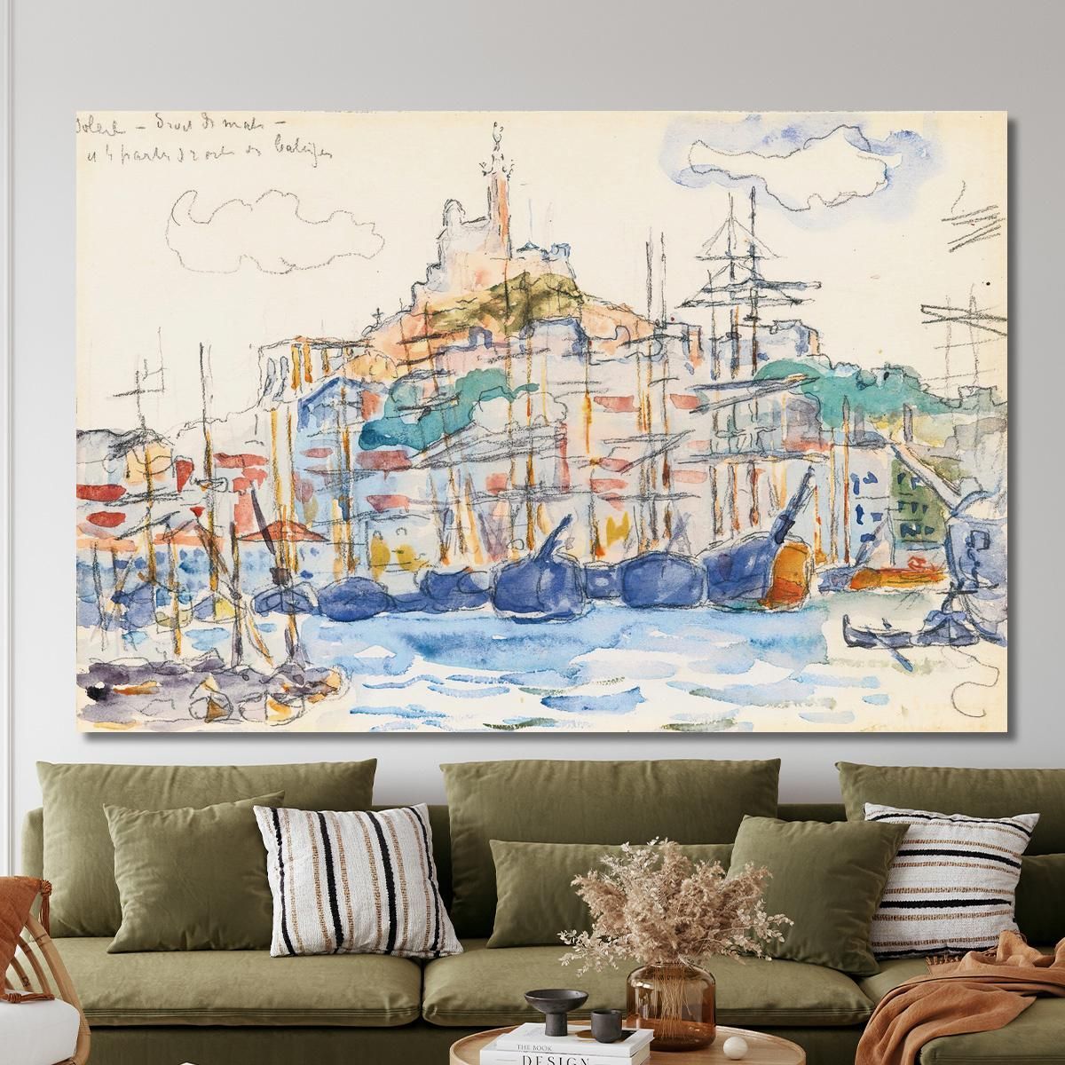 Marseilles Paul Signac psn64 canvas print 