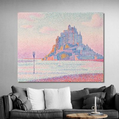 Mont Saint-Michel Setting Sun Paul Signac psn65 canvas print 