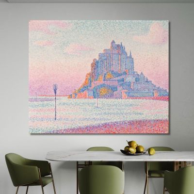 Mont Saint-Michel Setting Sun Paul Signac psn65 canvas print 