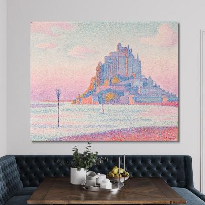 Mont Saint-Michel Setting Sun Paul Signac psn65 canvas print 