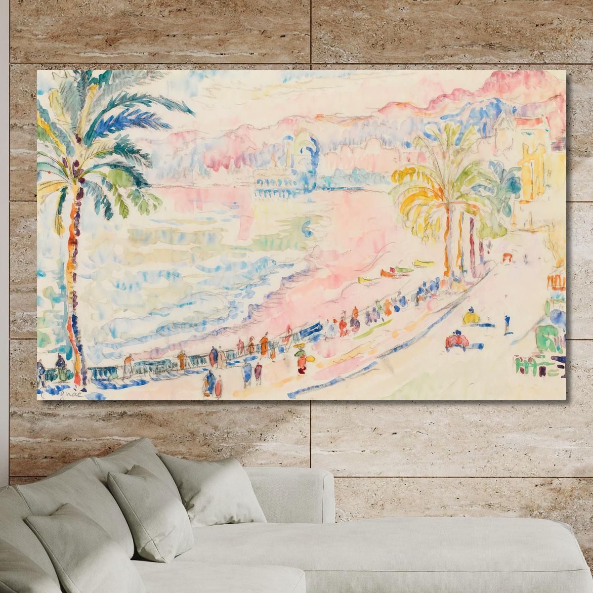 Nice La Promenade Des Anglais Paul Signac psn66 canvas print 