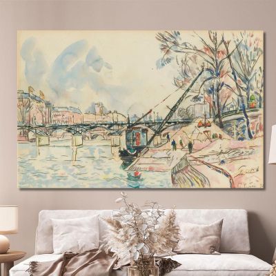 Paris The Seine At Pont Des Arts Paul Signac psn71 canvas print 