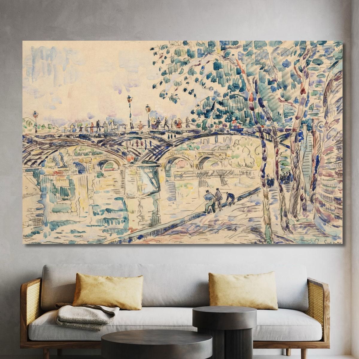 Paris The Pont Des Arts 2 Paul Signac psn72 canvas print 