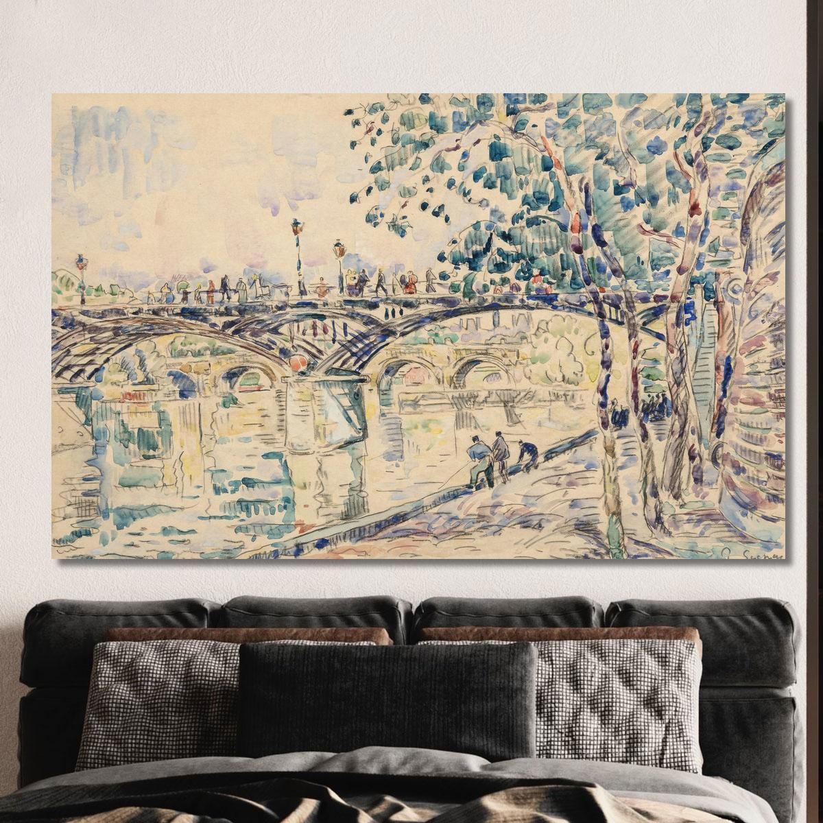 Paris The Pont Des Arts 2 Paul Signac psn72 canvas print 