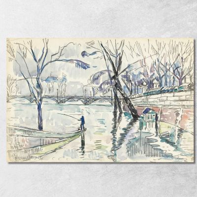 Paris The Pont Des Arts Paul Signac psn73 canvas print 