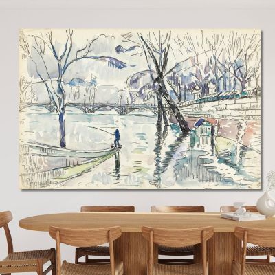 Paris The Pont Des Arts Paul Signac psn73 canvas print 