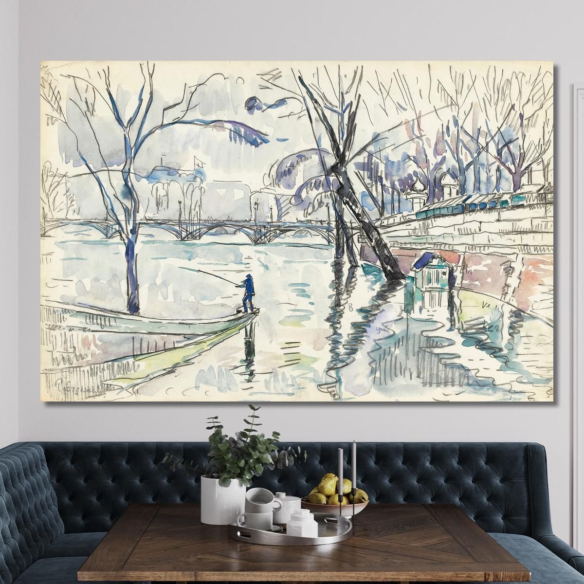 Paris The Pont Des Arts Paul Signac psn73 canvas print 