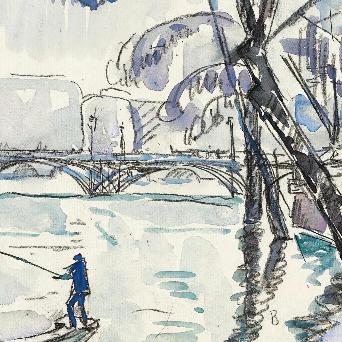 Paris The Pont Des Arts Paul Signac psn73 canvas print
