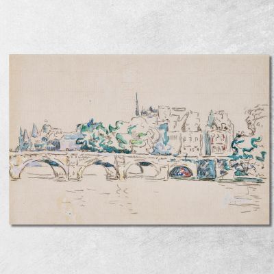 Paris Le Pont-Neuf Paul Signac psn76 canvas print 