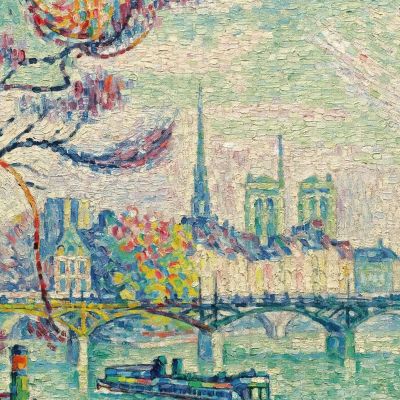 Pont Des Arts Paris Paul Signac psn80 canvas print