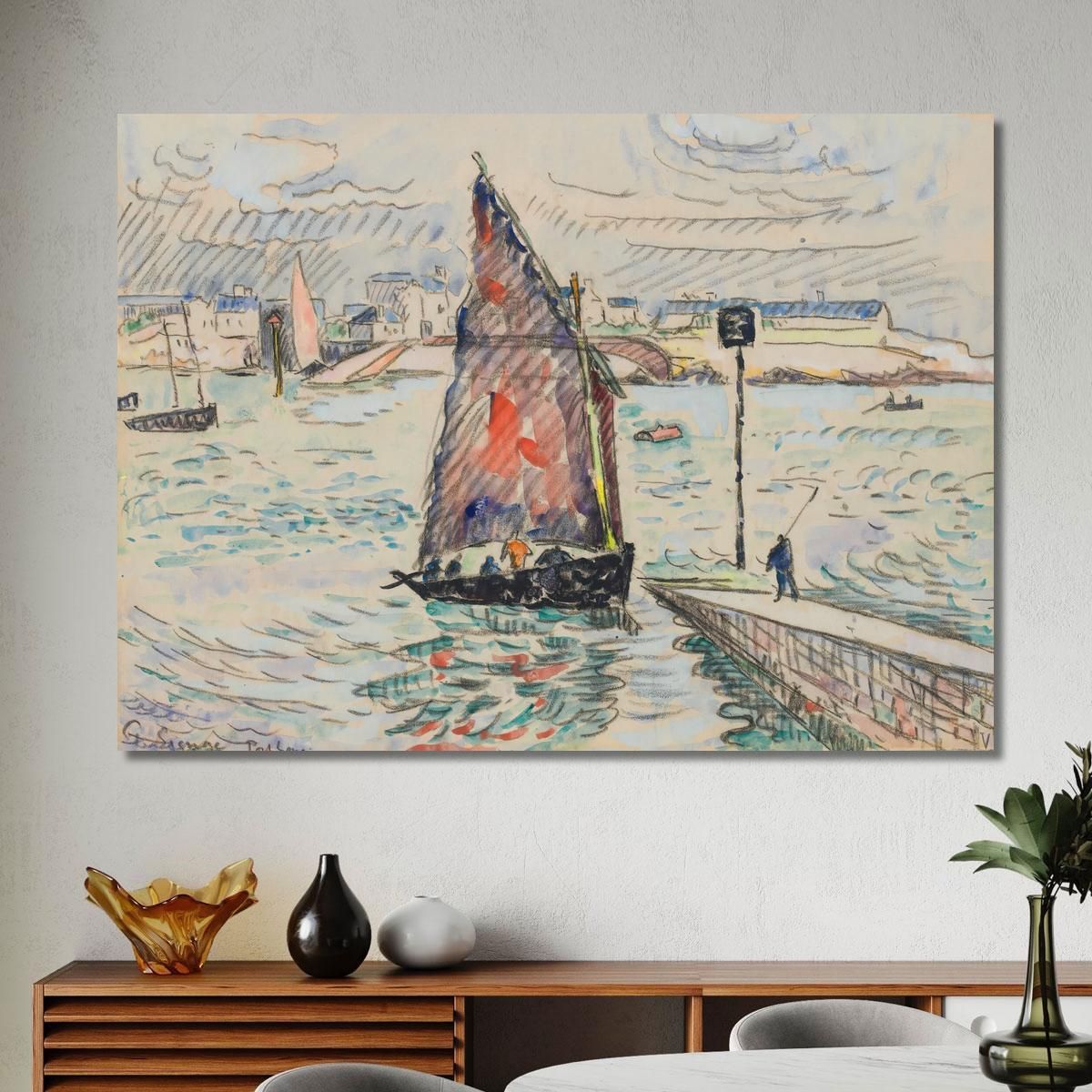 Port Louis Paul Signac psn85 canvas print 