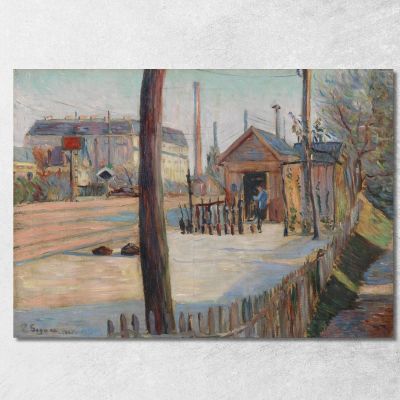 Railway Junction Near Bois-Colombes Paul Signac psn87 canvas print 