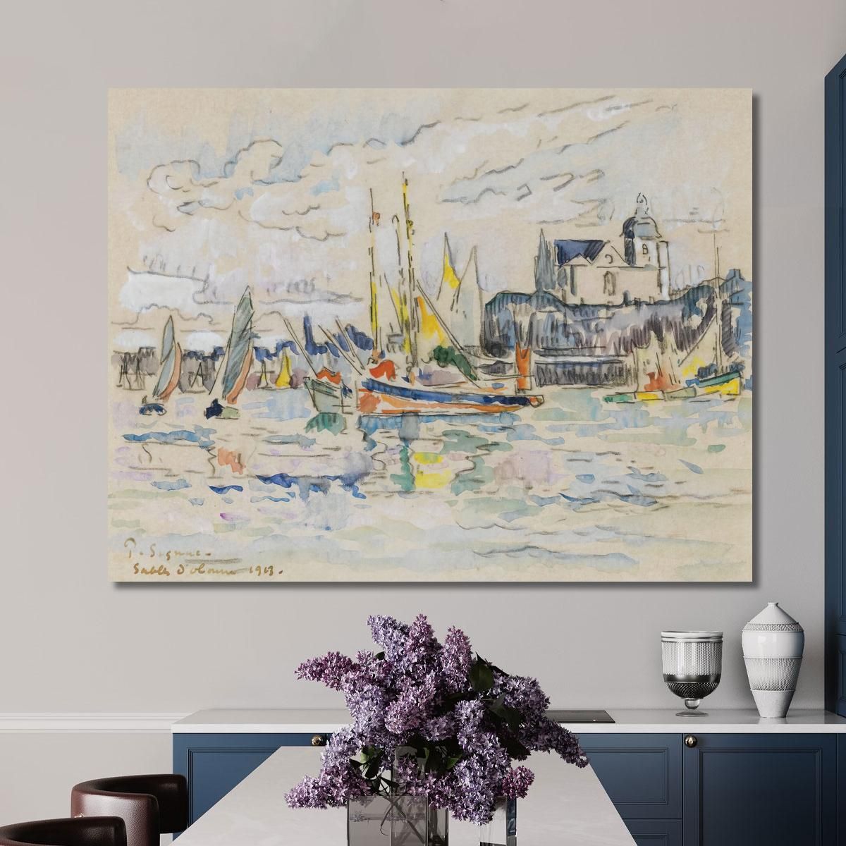 Sables D'Olonne View From Port Paul Signac psn90 canvas print 