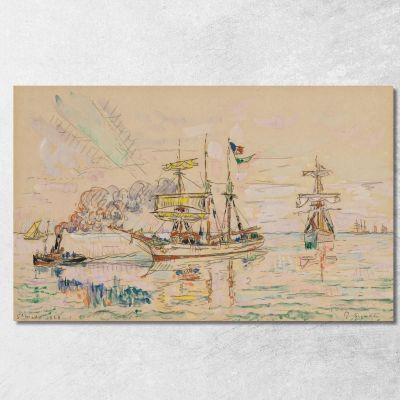 Saint Malo. The Terreneuvas Paul Signac psn95 canvas print 