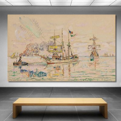 Saint Malo. The Terreneuvas Paul Signac psn95 canvas print 