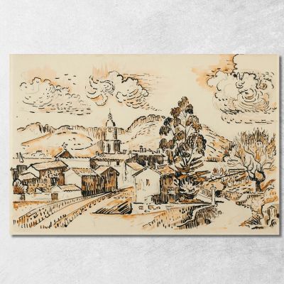 Saint-Tropez Le Clocher Paul Signac psn98 canvas print 