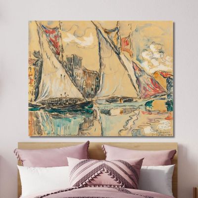 Saint-Tropez Dry Sails Paul Signac psn101 canvas print 