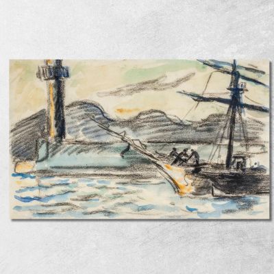 Saint Tropez. The Lighthouse And The Pier Paul Signac psn102 canvas print 