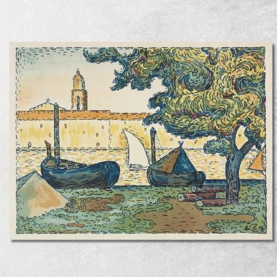 St. Tropez The Port Of St. Tropez Paul Signac psn108 canvas print 