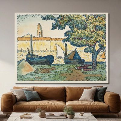 St. Tropez The Port Of St. Tropez Paul Signac psn108 canvas print 