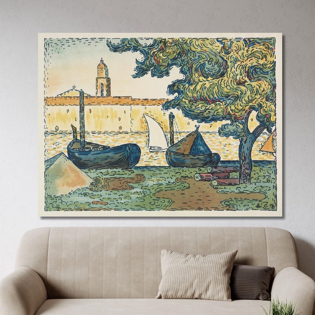 St. Tropez The Port Of St. Tropez Paul Signac psn108 canvas print 