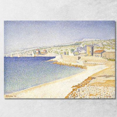 The Jetty At Cassis Opus 198 1889 Paul Signac psn115 canvas print 