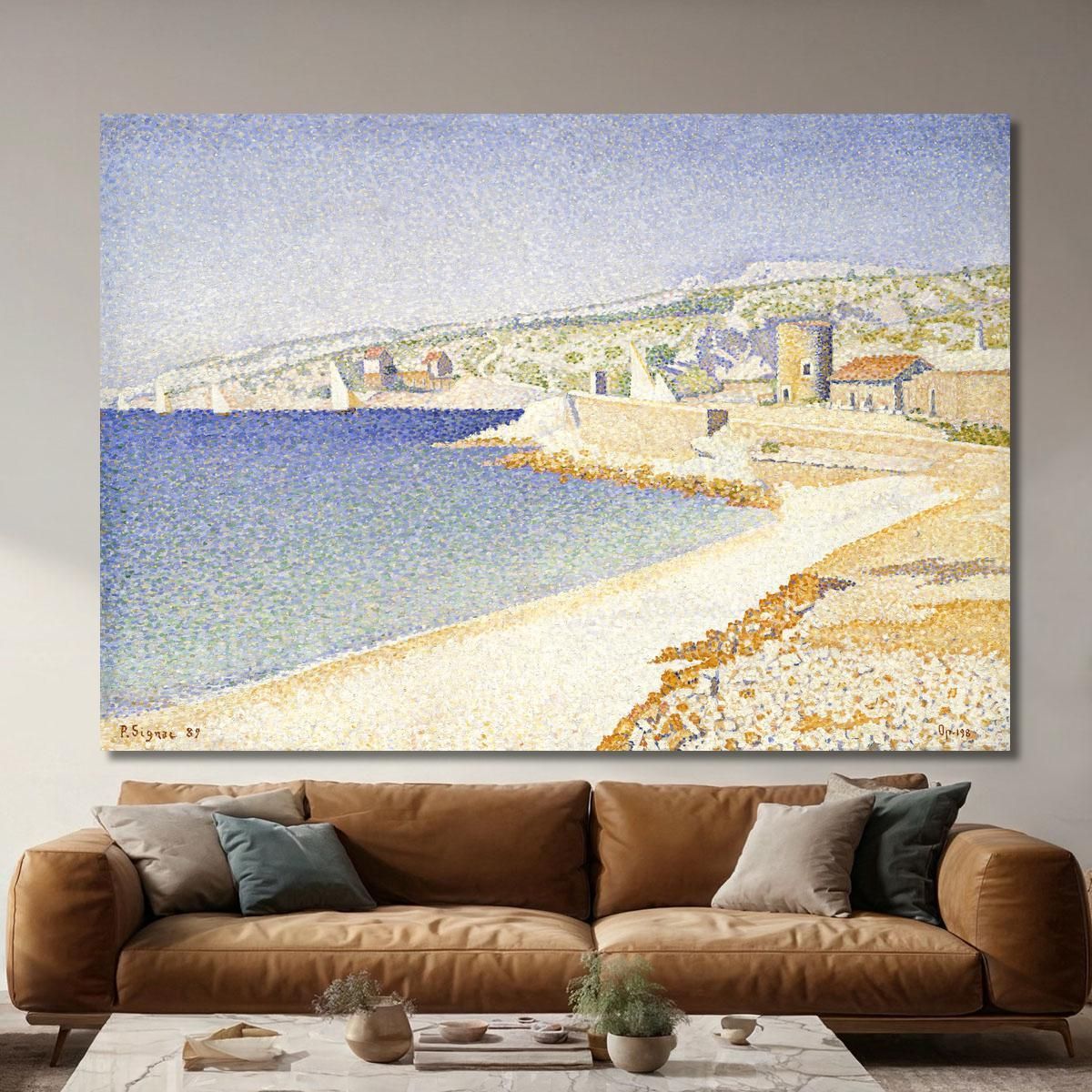 The Jetty At Cassis Opus 198 1889 Paul Signac psn115 canvas print 