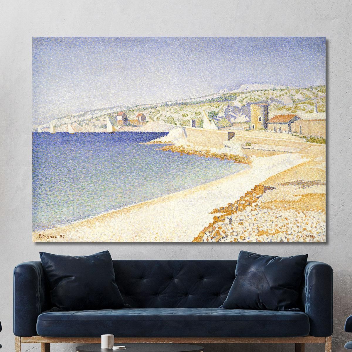 The Jetty At Cassis Opus 198 1889 Paul Signac psn115 canvas print 