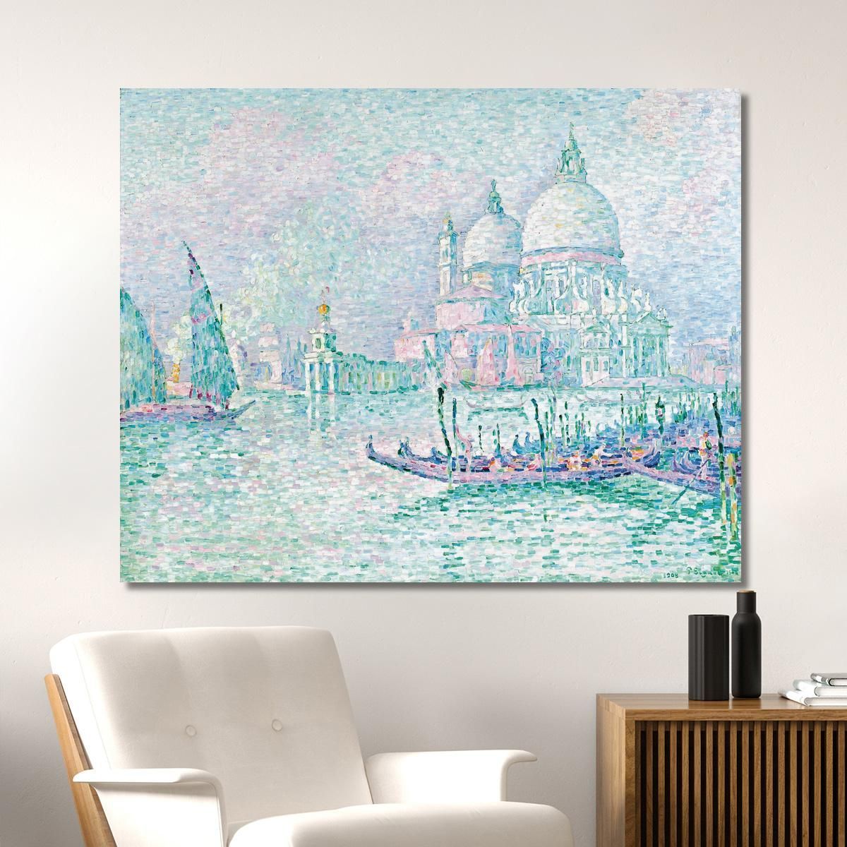 Venice. The Salute. Green Paul Signac psn125 canvas print 