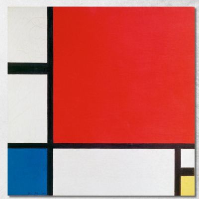 Composition With Red Blue And Yellow Piet Mondrian pmn10 canvas print 