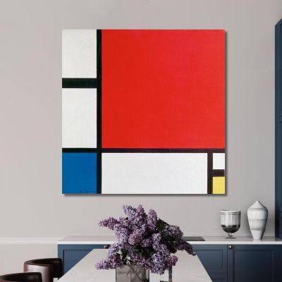 Composition With Red Blue And Yellow Piet Mondrian pmn10 canvas print 