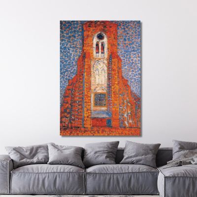 Sun Church In Zeeland Zoutelande Church Facade Piet Mondrian pmn12 canvas print 