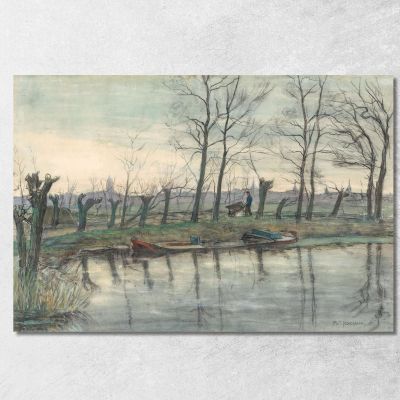 Amsterdam Skyline Viewed From The West Piet Mondrian pmn15 canvas print 