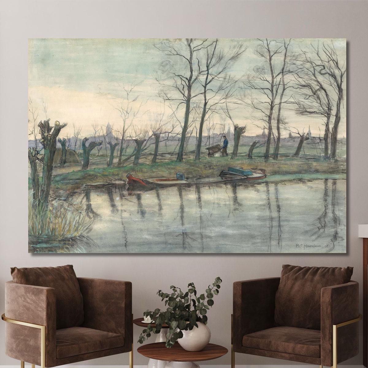 Amsterdam Skyline Viewed From The West Piet Mondrian pmn15 canvas print 