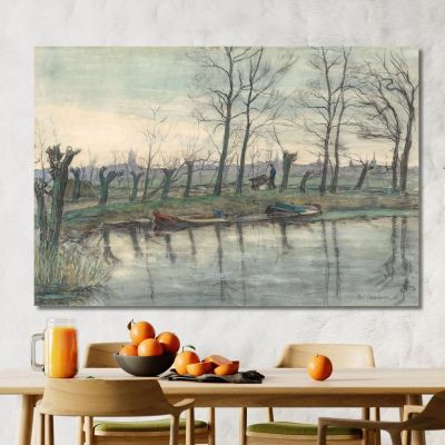 Amsterdam Skyline Viewed From The West Piet Mondrian pmn15 canvas print 