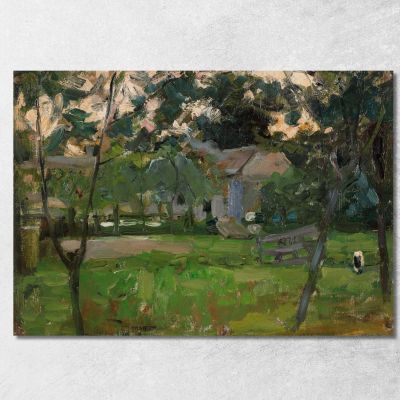 Farmyard In The Gooi Flanked By Young Trees Piet Mondrian pmn18 canvas print 