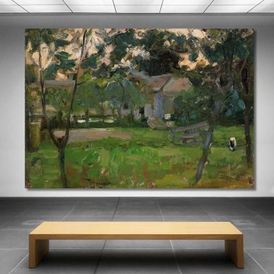 Farmyard In The Gooi Flanked By Young Trees Piet Mondrian pmn18 canvas print 