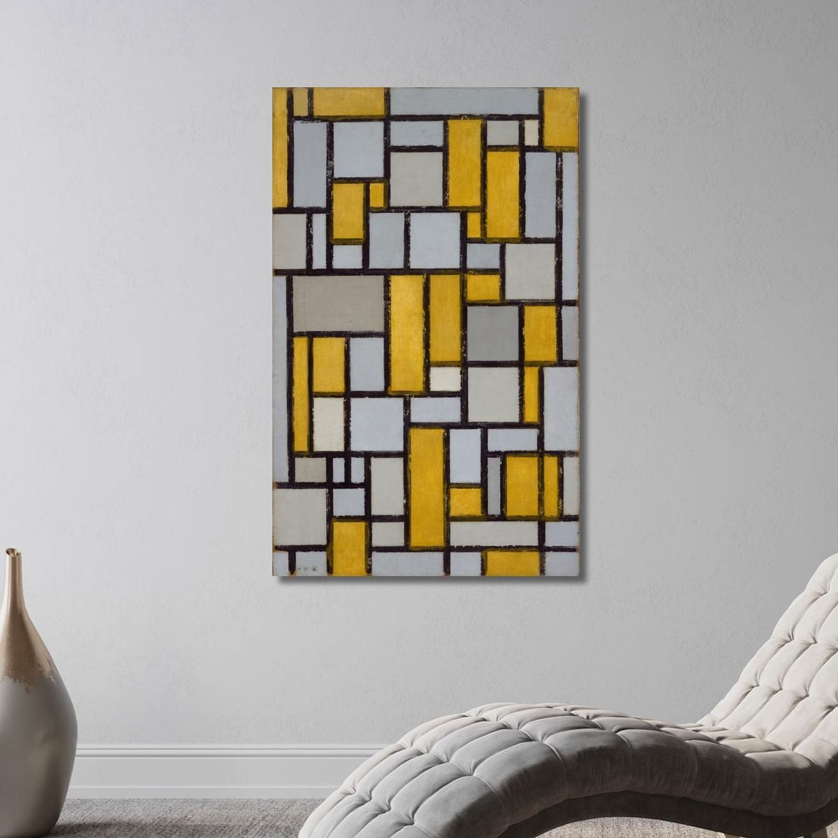 Composition With Grid 1 Piet Mondrian pmn31 canvas print 