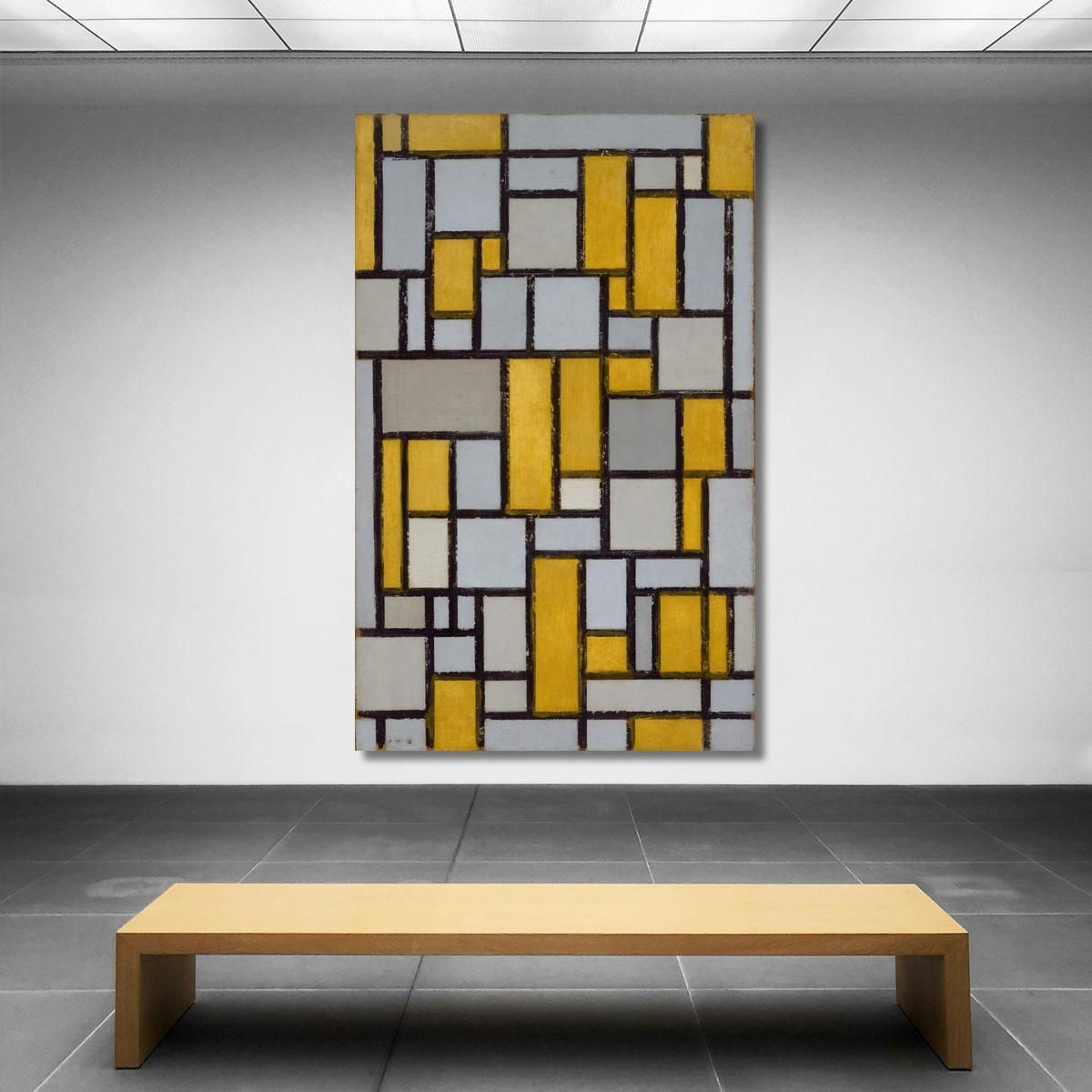 Composition With Grid 1 Piet Mondrian pmn31 canvas print 