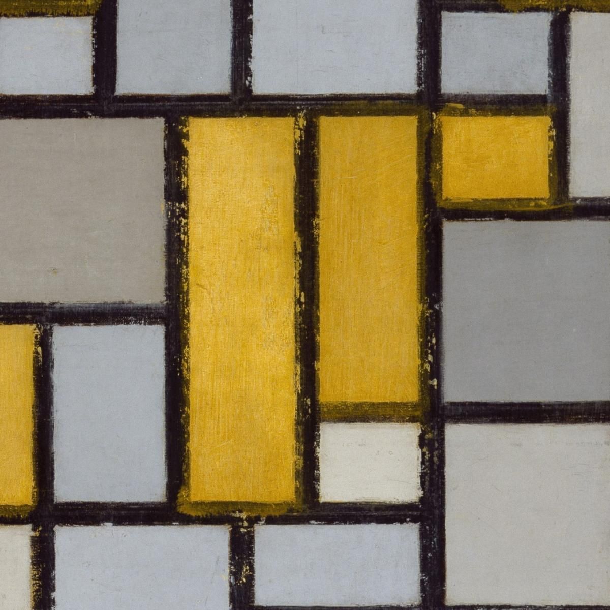 Composition With Grid 1 Piet Mondrian pmn31 canvas print